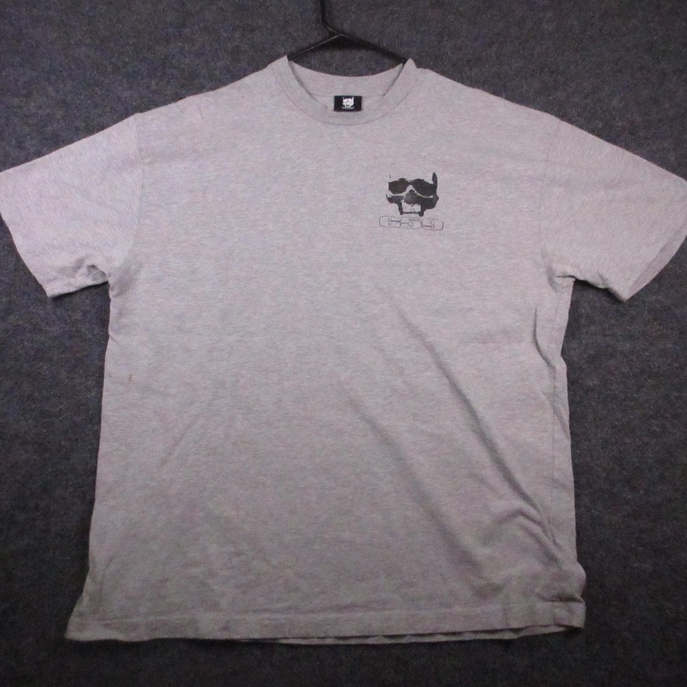 G59 Records Shirt Mens XL Gray Skull Logo Graphic Music Tee Back Print